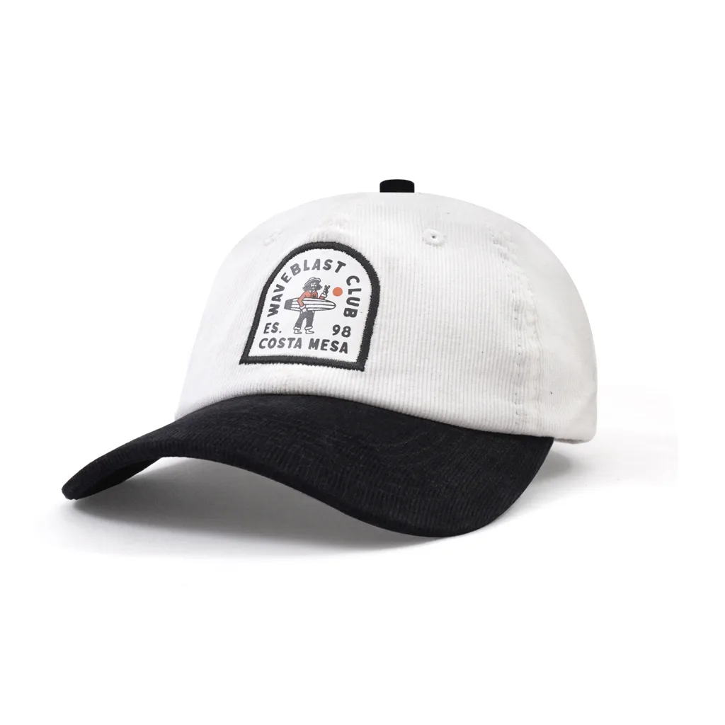 Waveblast Hat Baseball - Corduroy Costa Broken White Black 2