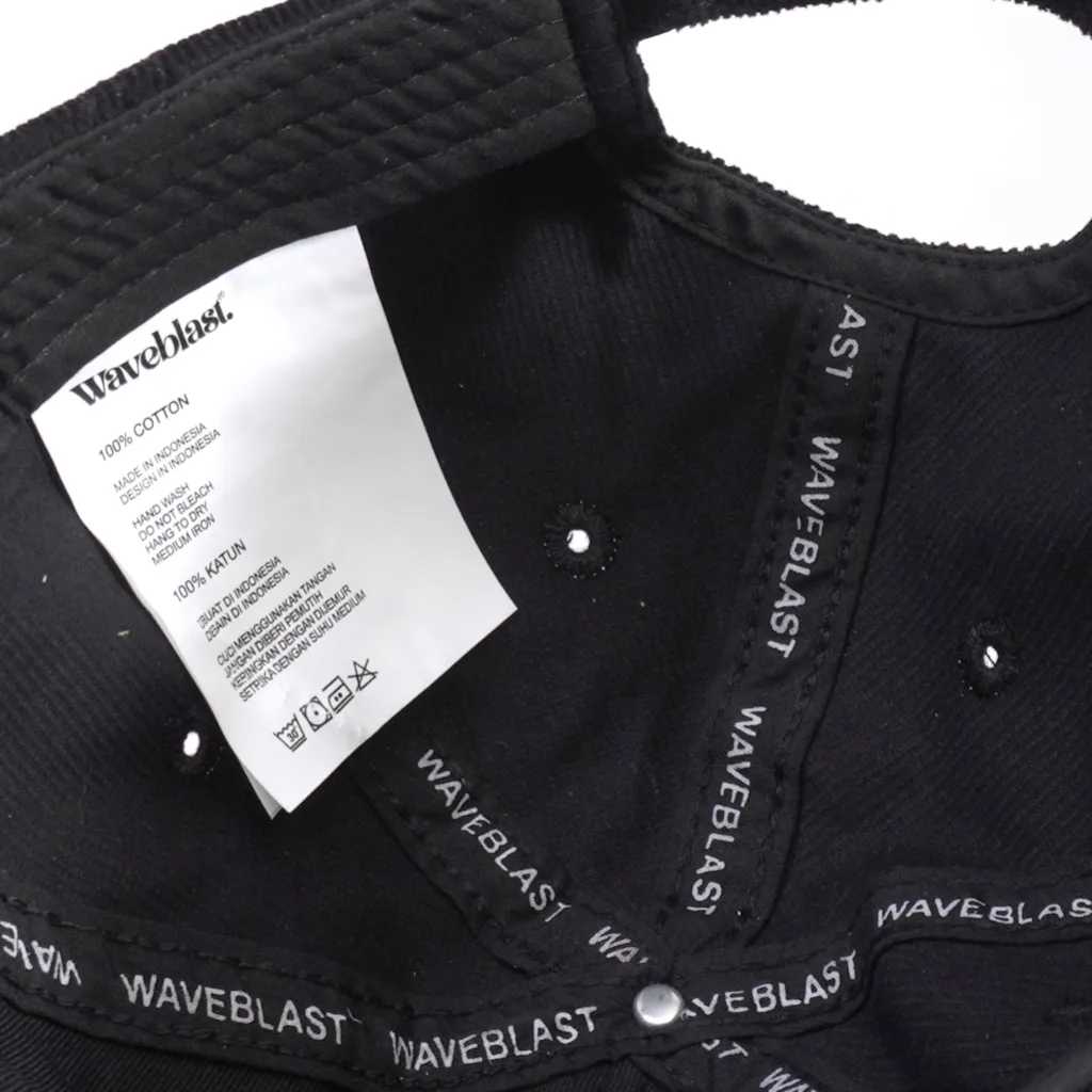 Waveblast Hat Baseball - Corduroy Costa Broken White Black 4