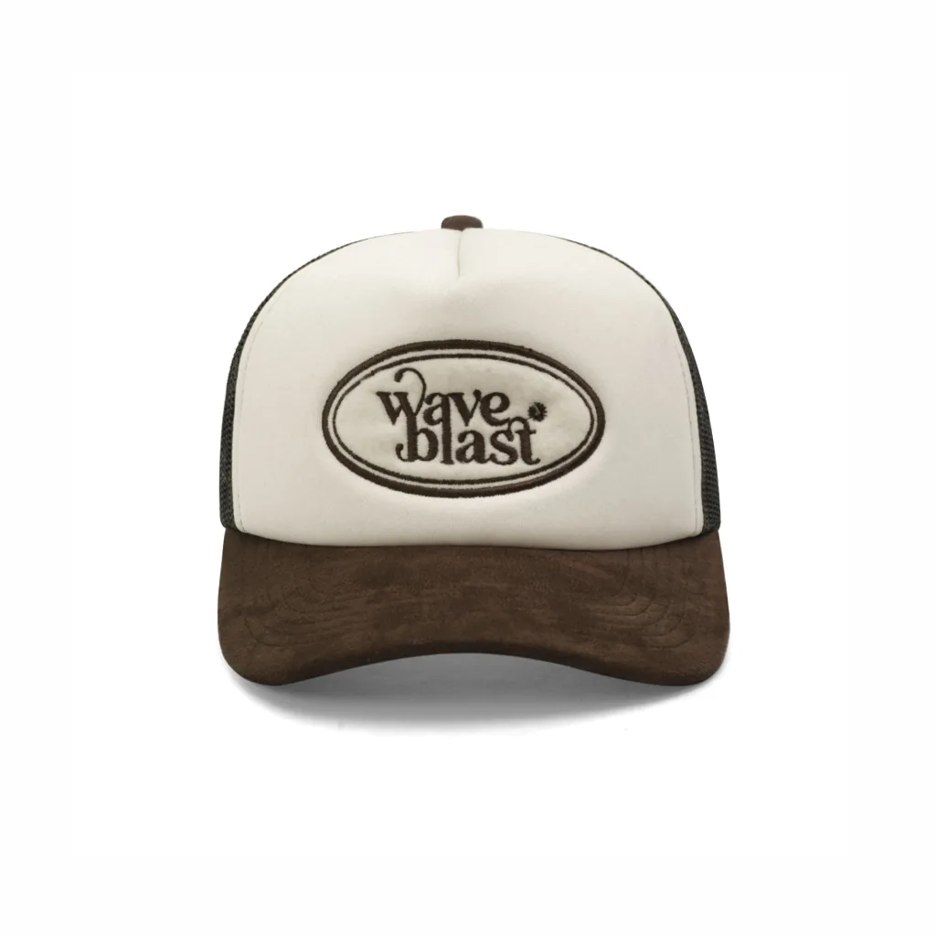 Waveblast Topi - Trucker Ligne Brown Cream