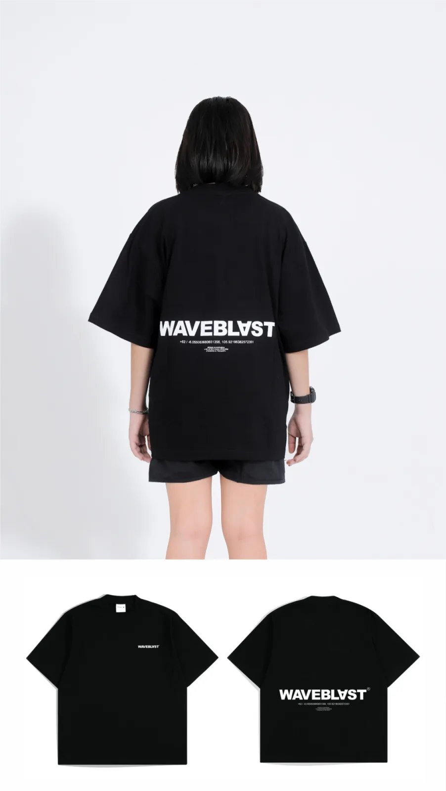 Waveblast Oversize T-Shirt Inverse Black 6