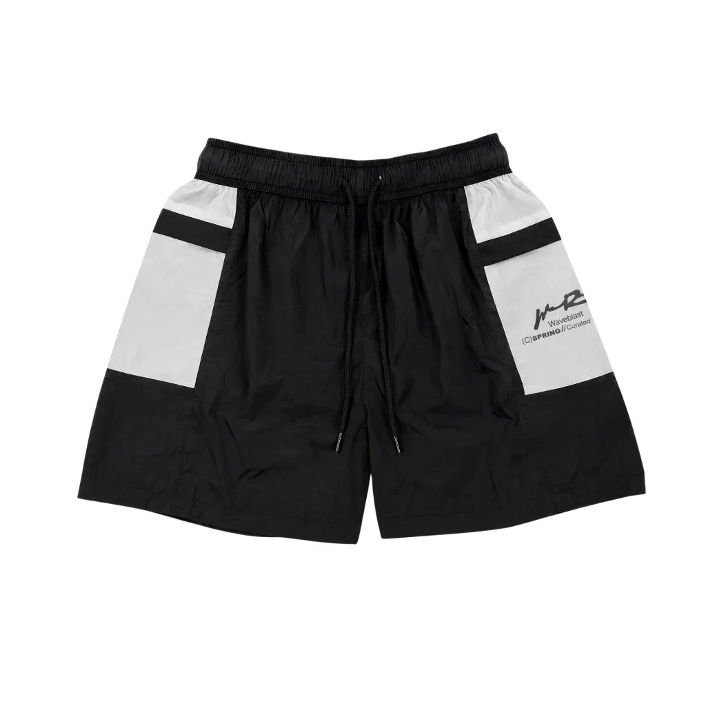 Waveblast Short Pants Cargo - Vusky Crincle Black White