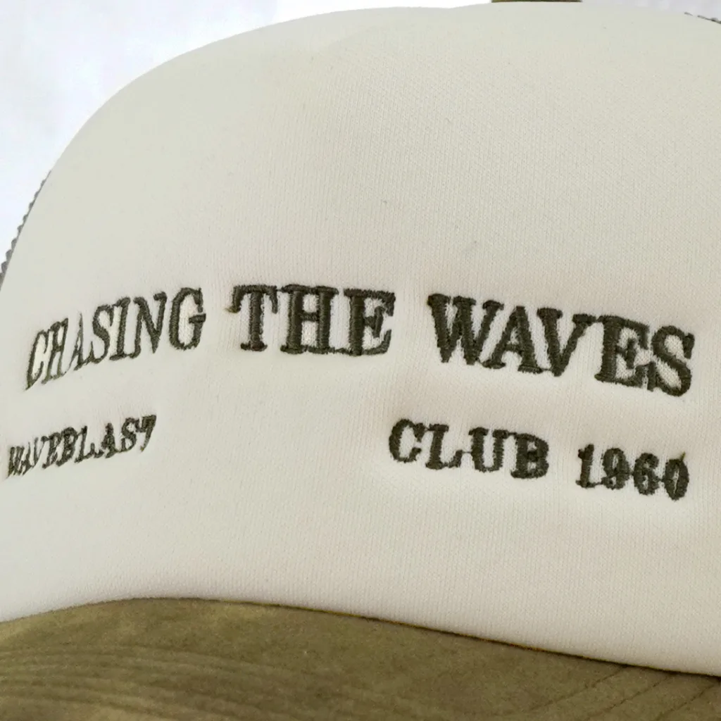 Waveblast Topi - Trucker Vagues Olive Cream