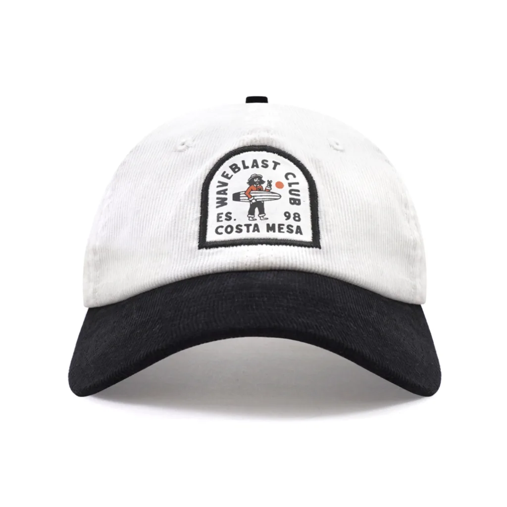 Waveblast Hat Baseball - Corduroy Costa Broken White Black