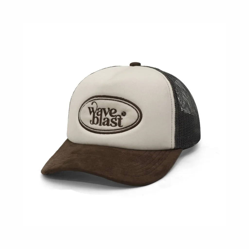 Waveblast Topi - Trucker Ligne Brown Cream