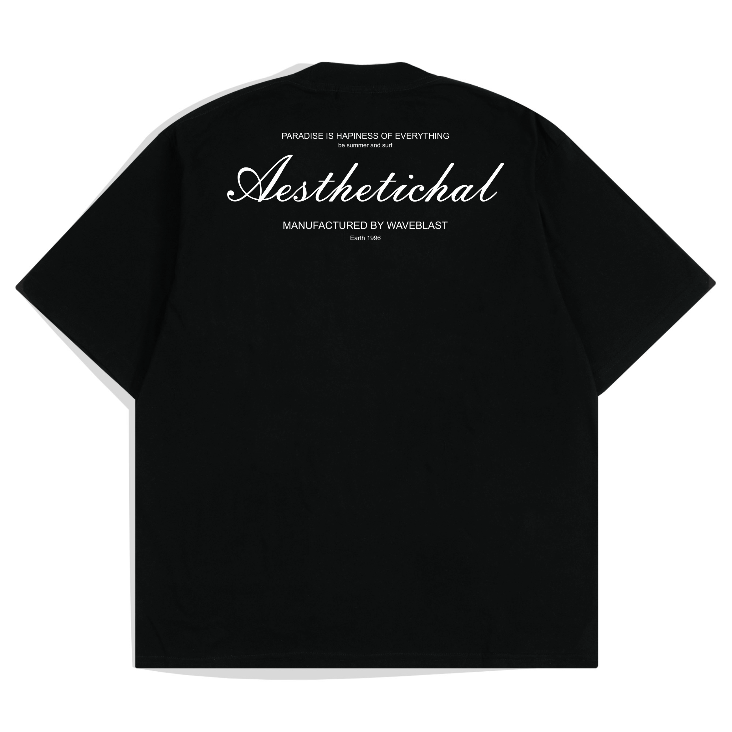 Waveblast Oversize T-Shirt Aesthetichal Black