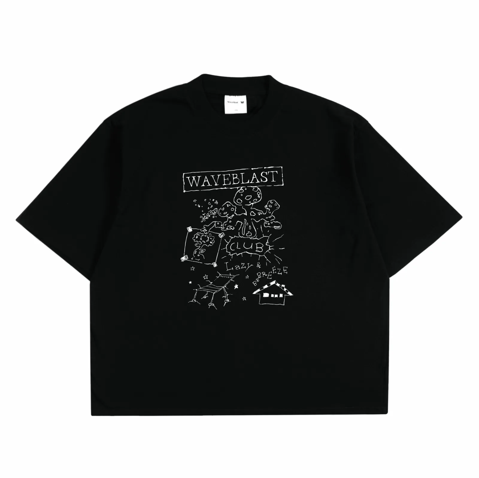 Waveblast Boxy T-shirt - Lazy Black