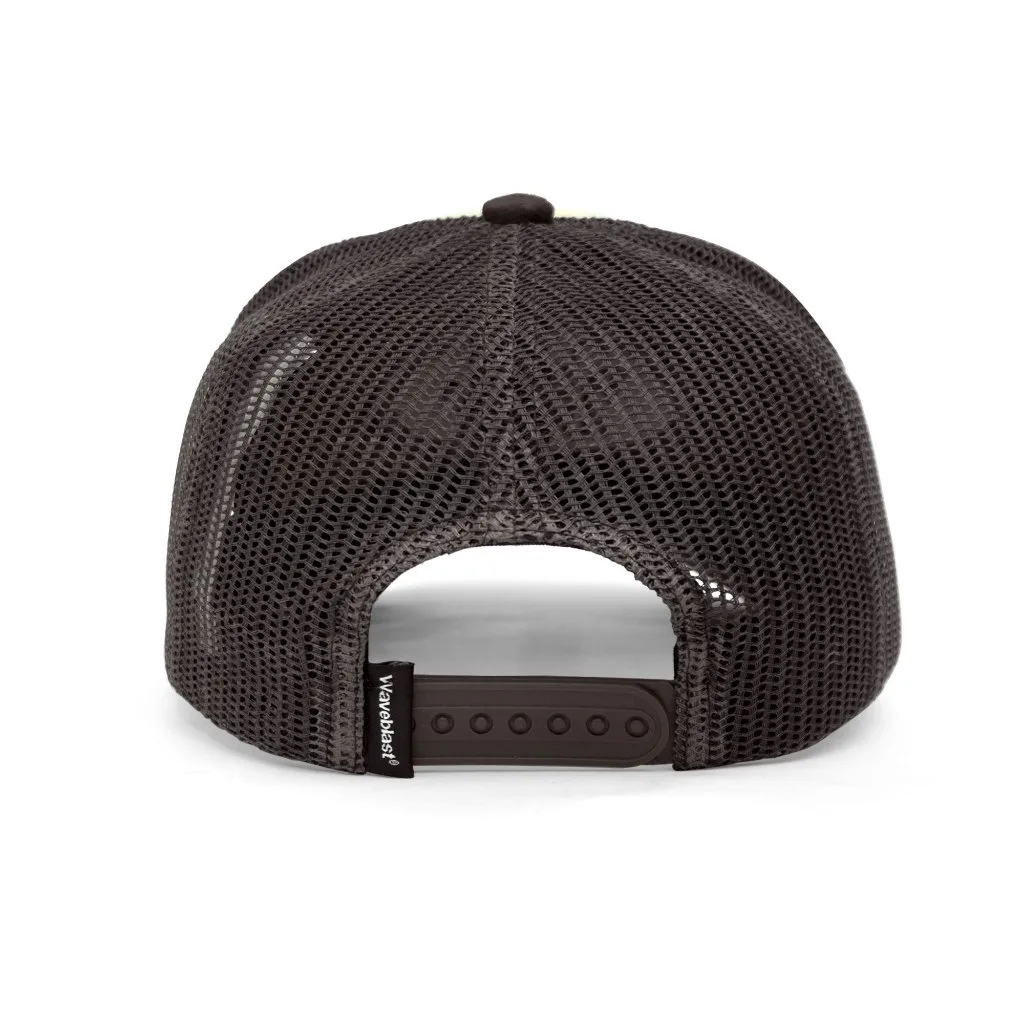 Waveblast Topi - Trucker Ligne Brown Cream 4