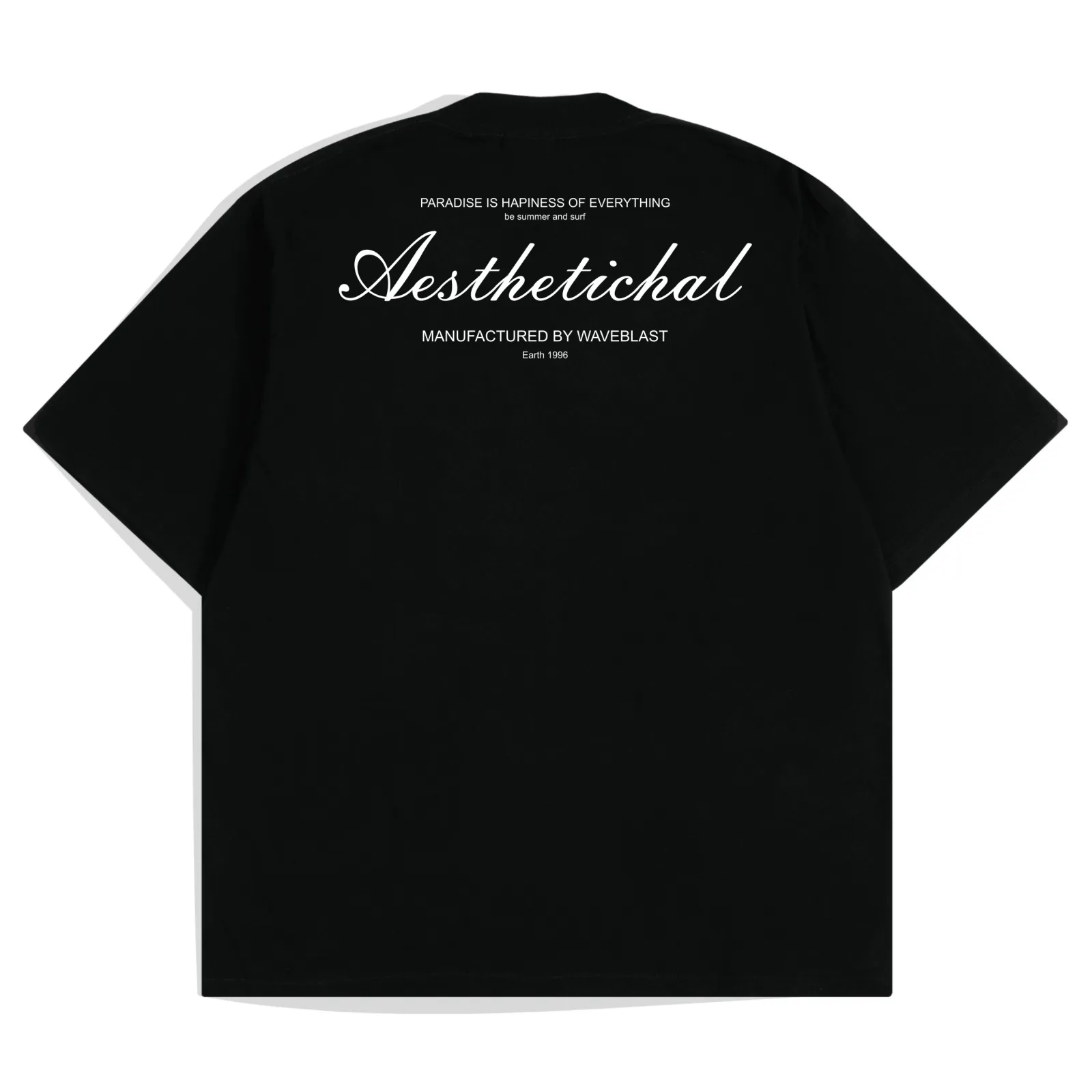 Waveblast Oversize T-Shirt Aesthetichal Black